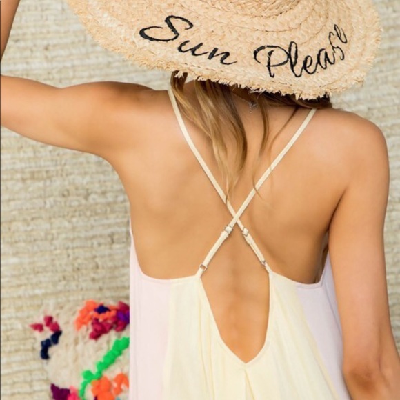 Large Sleeveless Front Color Block Maxi Dress - Picture 2 of 8